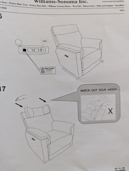 Pottery Barn Kids Dream Swivel Glider Recliner Chair