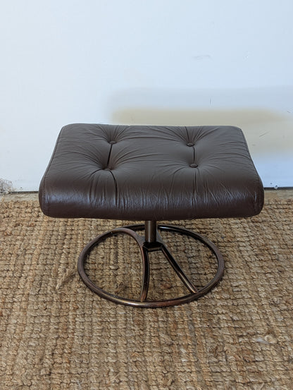 Vintage Ekornes Stressless Reclining Lounge Chair + Ottoman