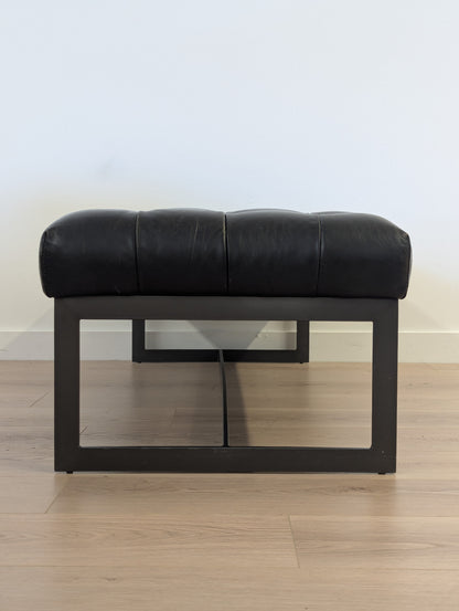 Moe's Wyatt Leather Bench