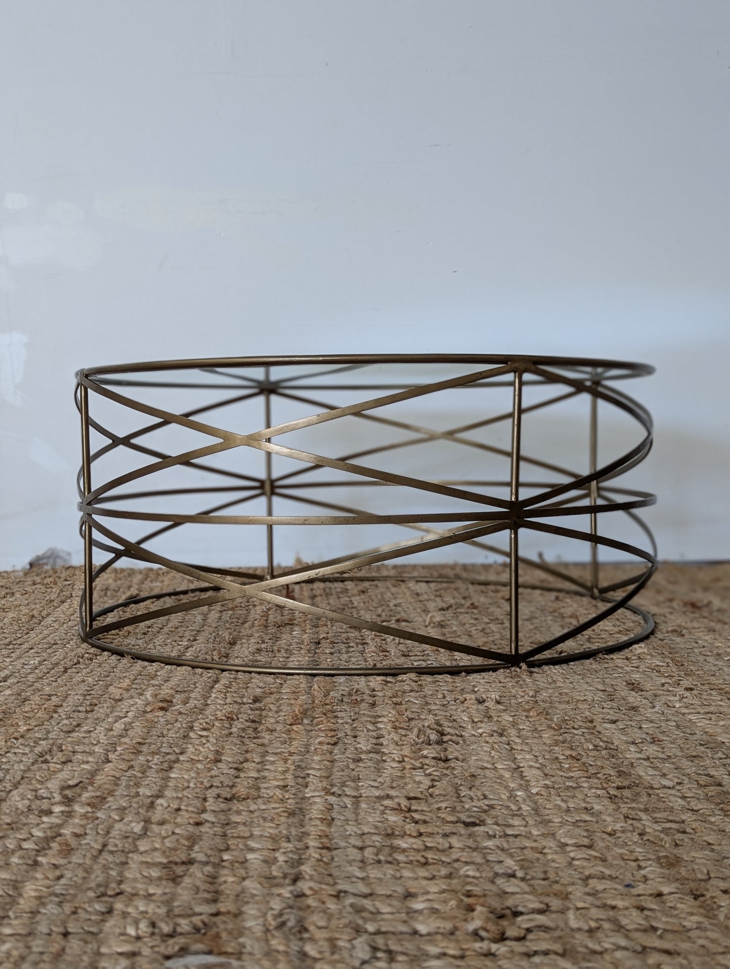 West Elm Sculptural Brass Coffee Table