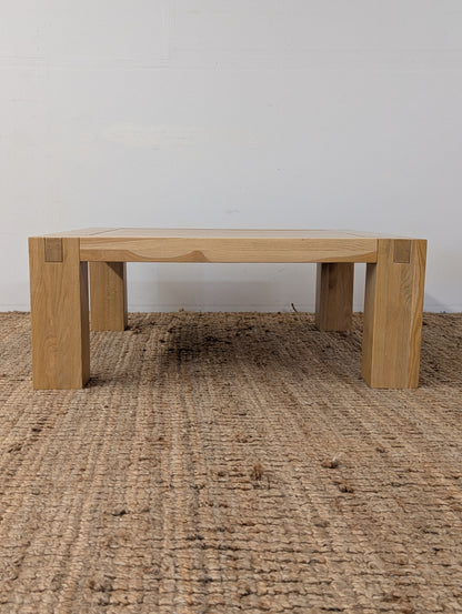 Crate and Barrel Shibola Utility Square Oak Coffee Table