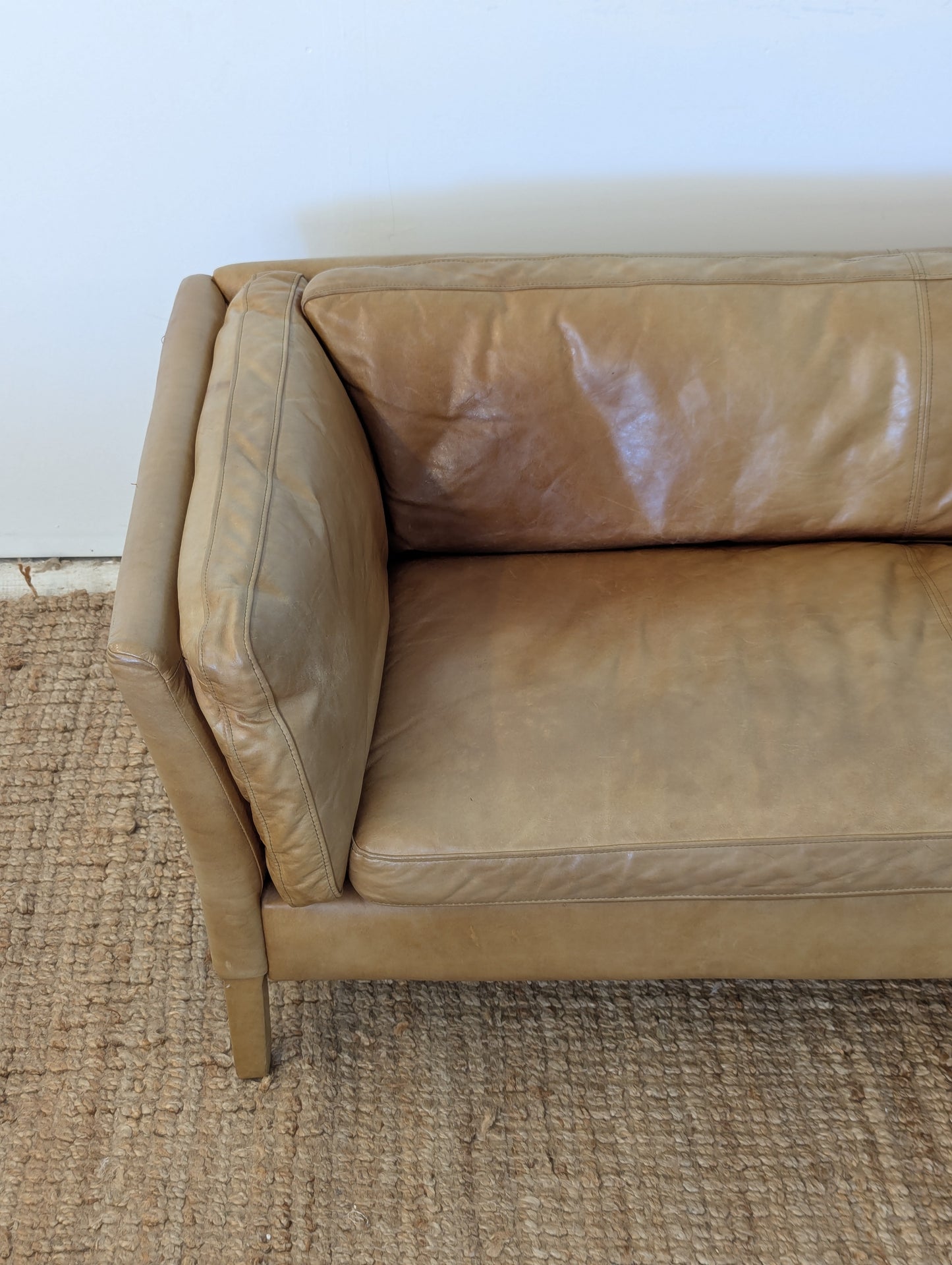 Timothy Oulton Leather Sofa + Ottoman
