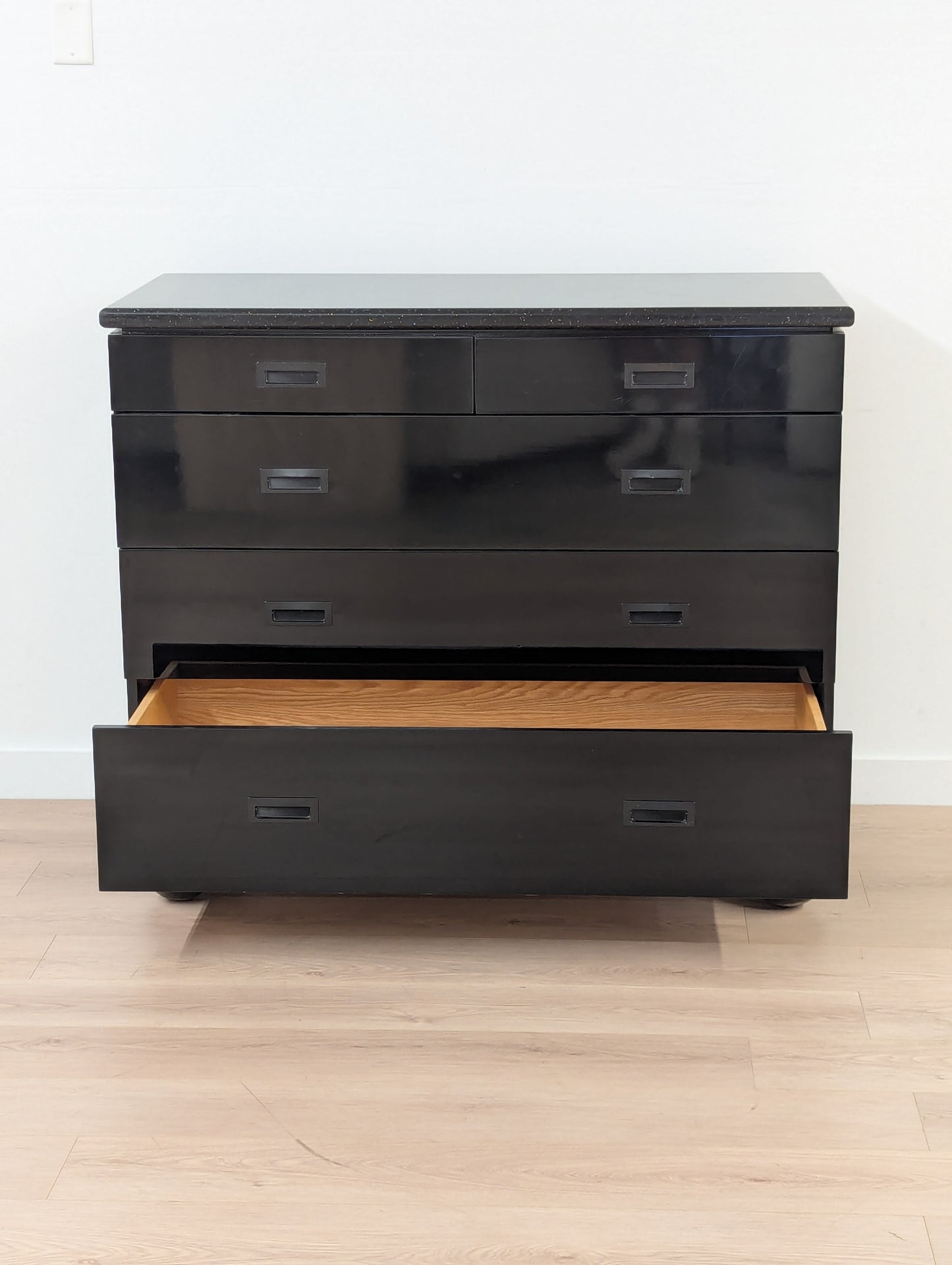 Black Marble Top Dovetail Dresser