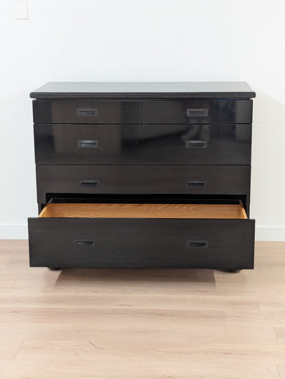 Black Marble Top Dovetail Dresser