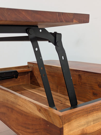 Live Edge Lift-Up Coffee Table