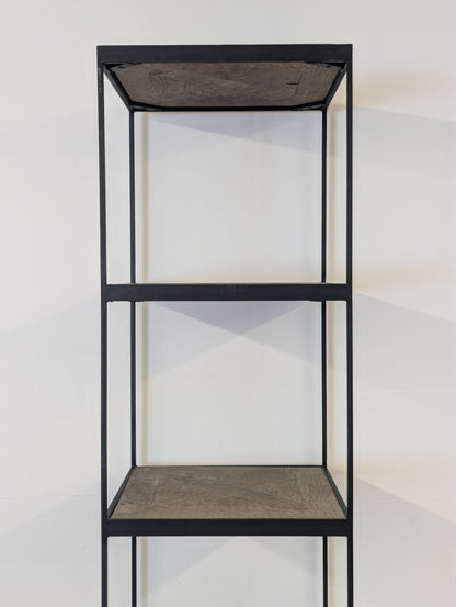 RH Reclaimed Russian Oak Parquet Bookshelf (2 Available)