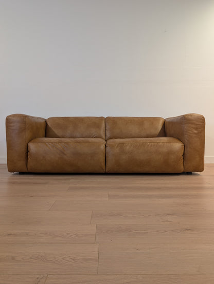 Cigar Leather Style Sofa