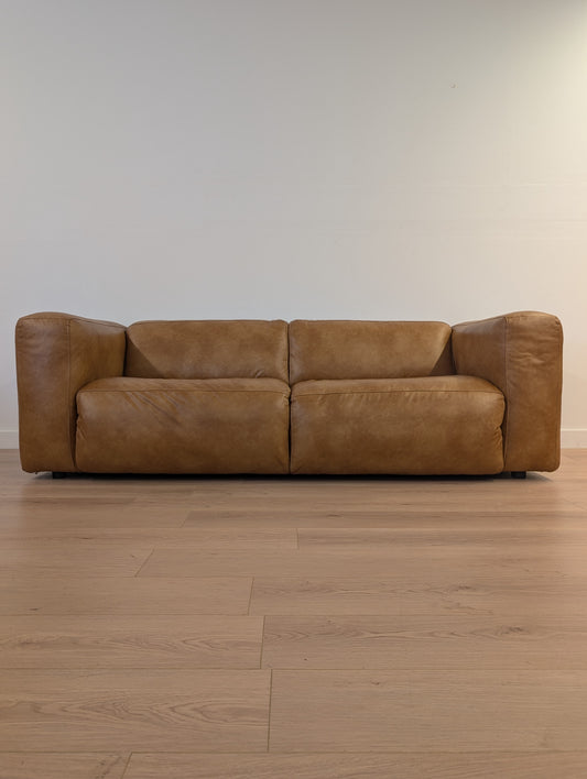 Cigar Leather Style Sofa