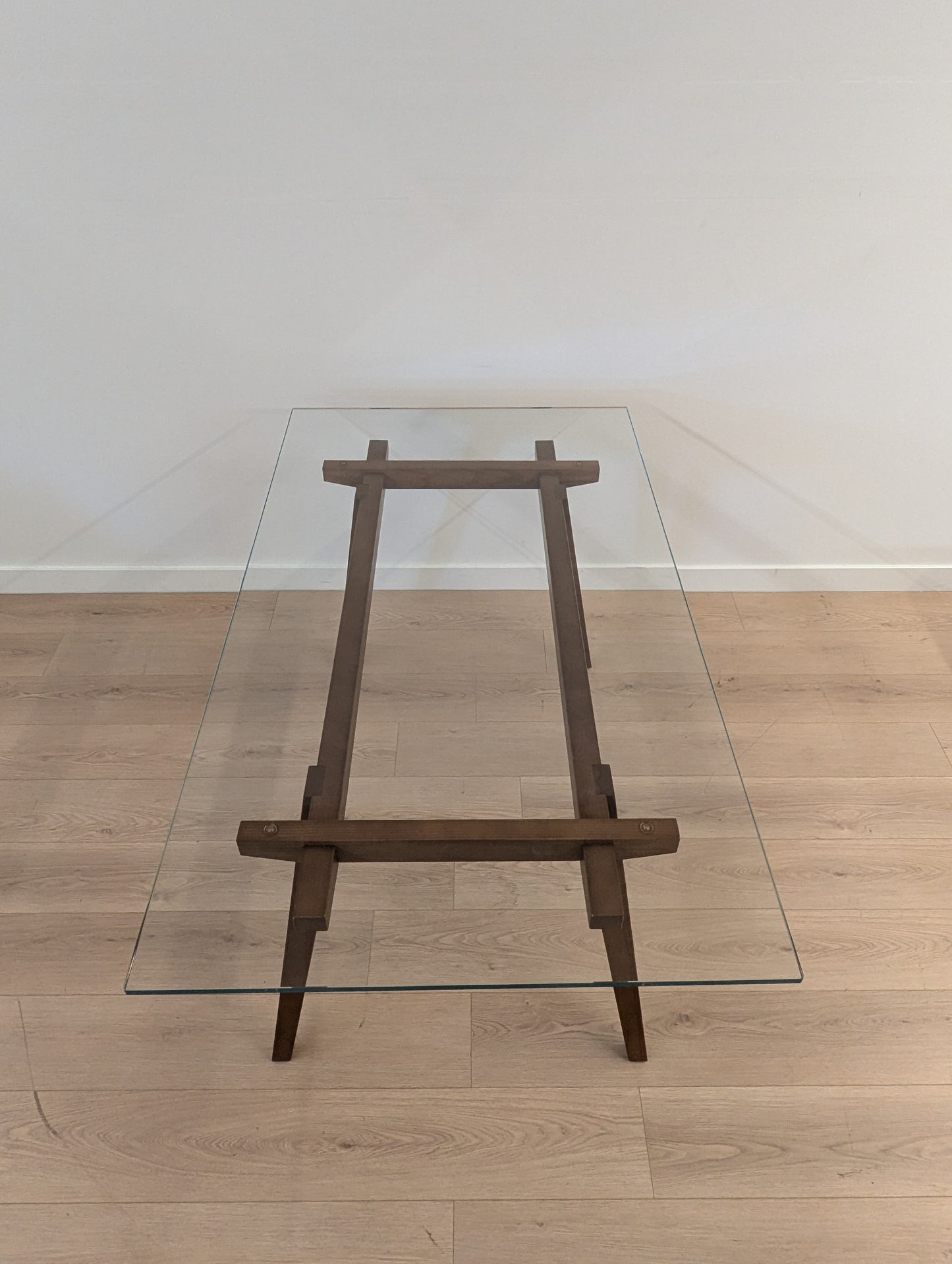 Glass and Wood Dining Table