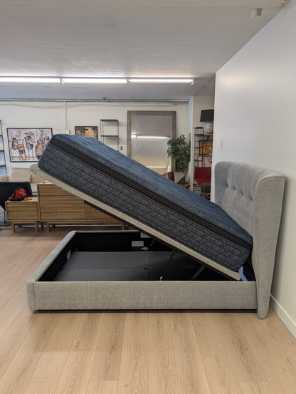 Scan Designs Alba Upholstered Lift Storage Queen Bedframe