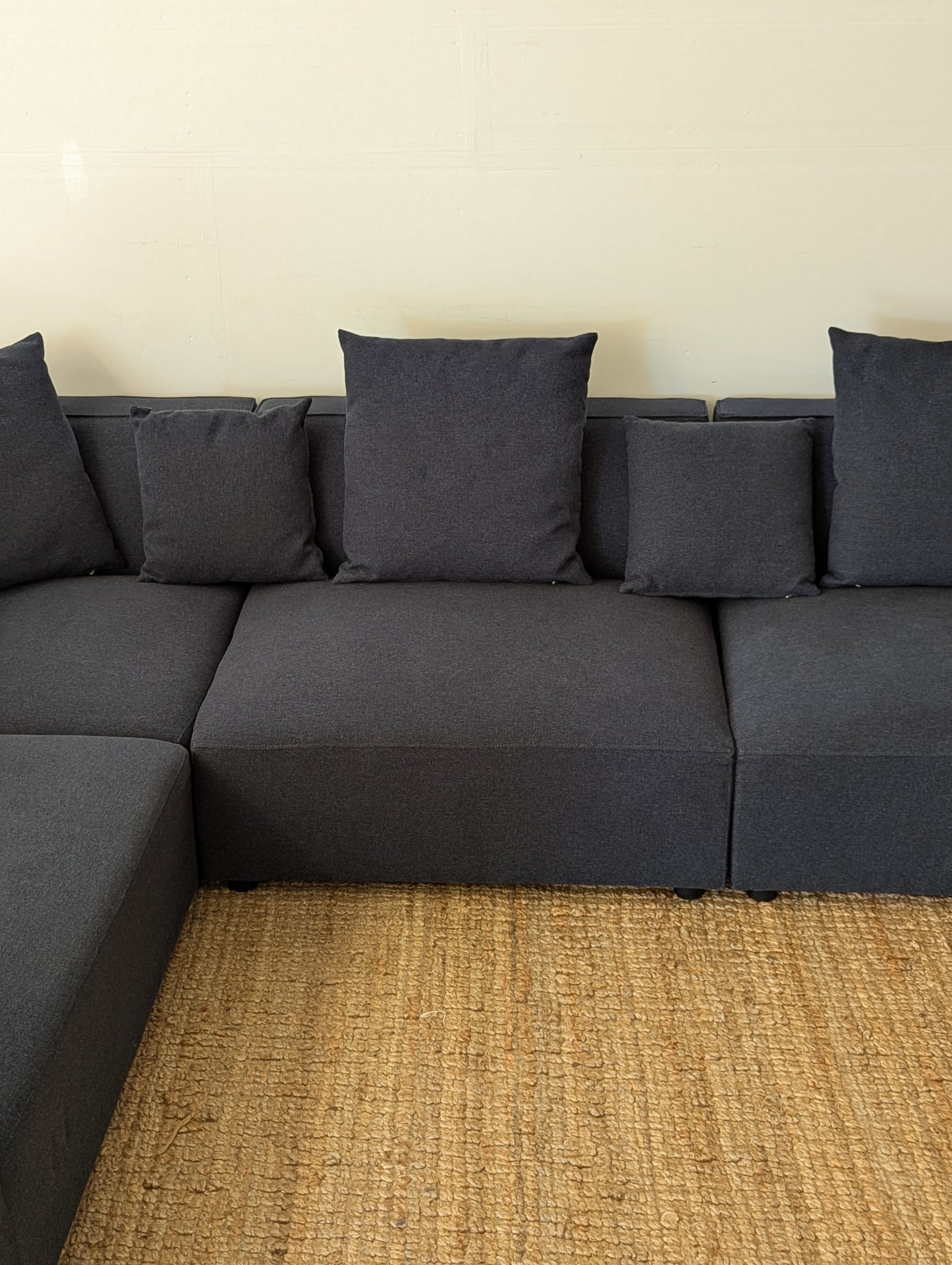 Large Blue Modern Sectional