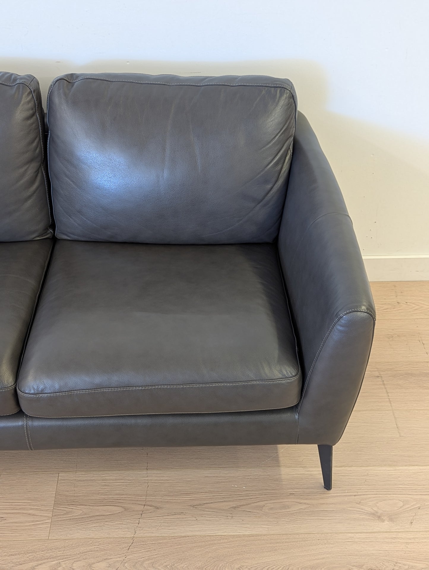 Scan Designs Leather Loveseat