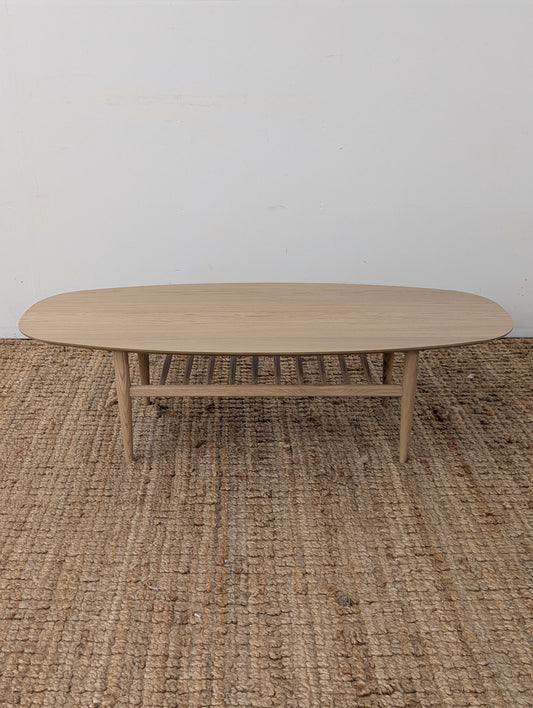 Article Lenia 53.5" Oval Coffee Table - White Oak