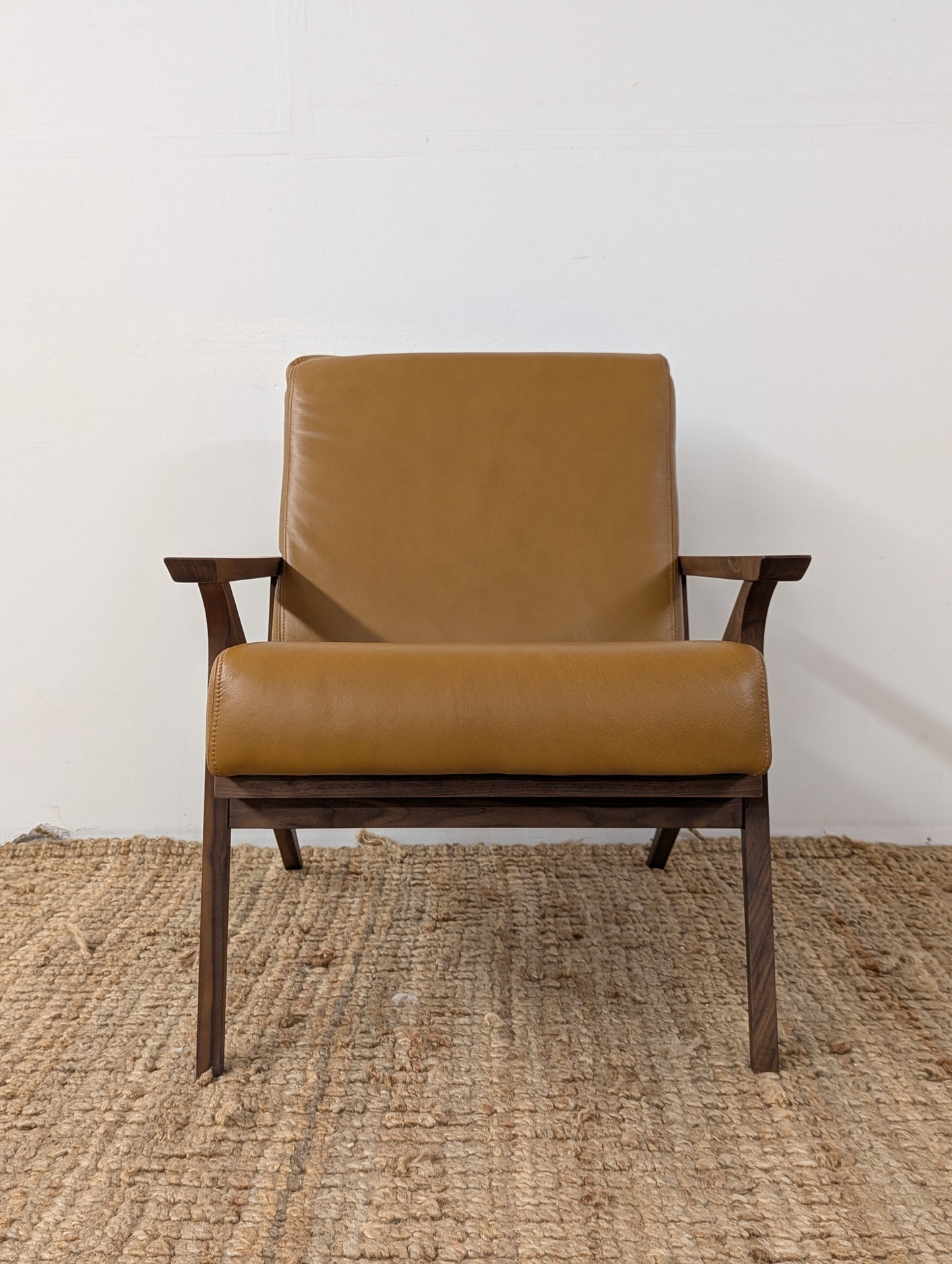 Article Otio 26" Leather Lounge Chair - Walnut And Toscana Tan