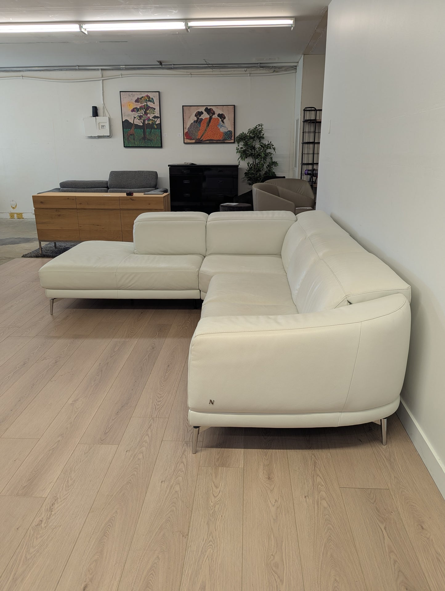 Natuzzi Italia Brooklyn Leather Sectional Sofa