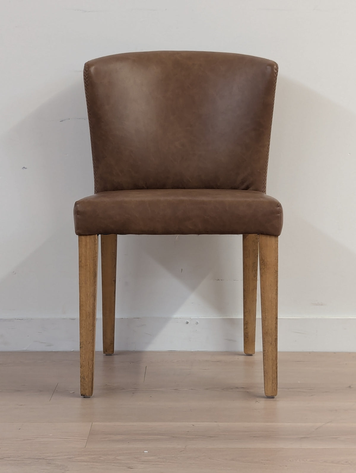 Muse & Merchant Fable Brown Faux Leather Dining Chairs (Set of 2)