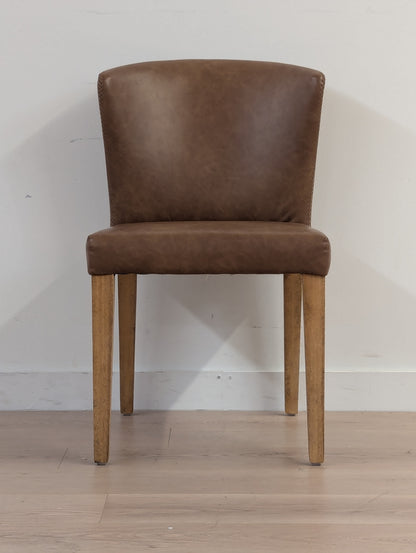 Muse & Merchant Fable Brown Faux Leather Dining Chairs (Set of 2)