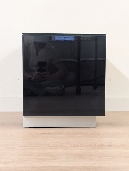 Modern Blue Nightstand - Tempered Glass (2 available)