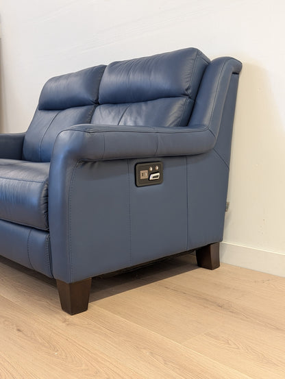 Amax Houston Power Reclining Leather Loveseat