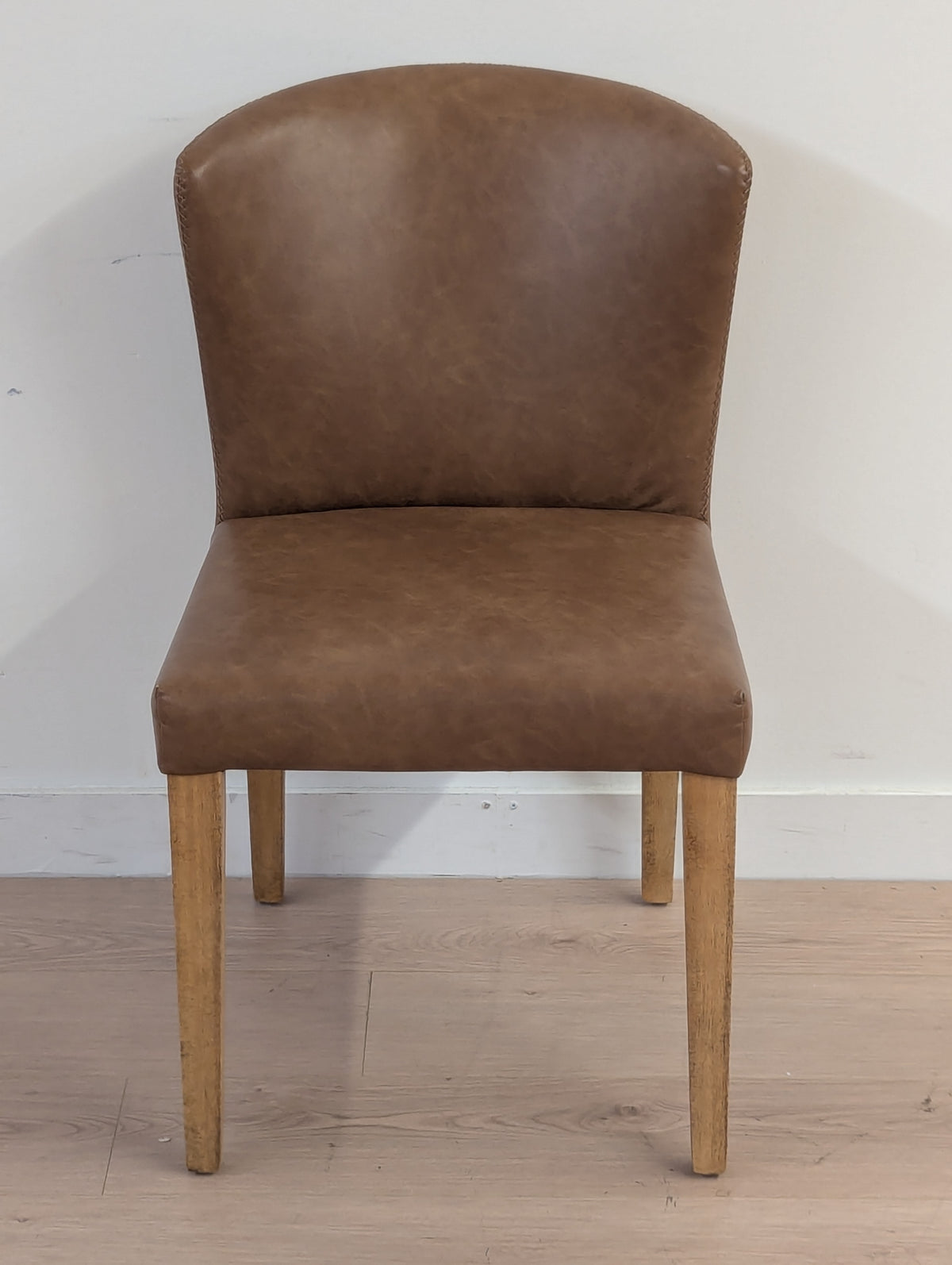Muse & Merchant Fable Brown Faux Leather Dining Chairs (Set of 2)