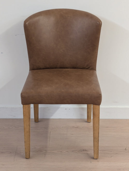 Muse & Merchant Fable Brown Faux Leather Dining Chairs (Set of 2)
