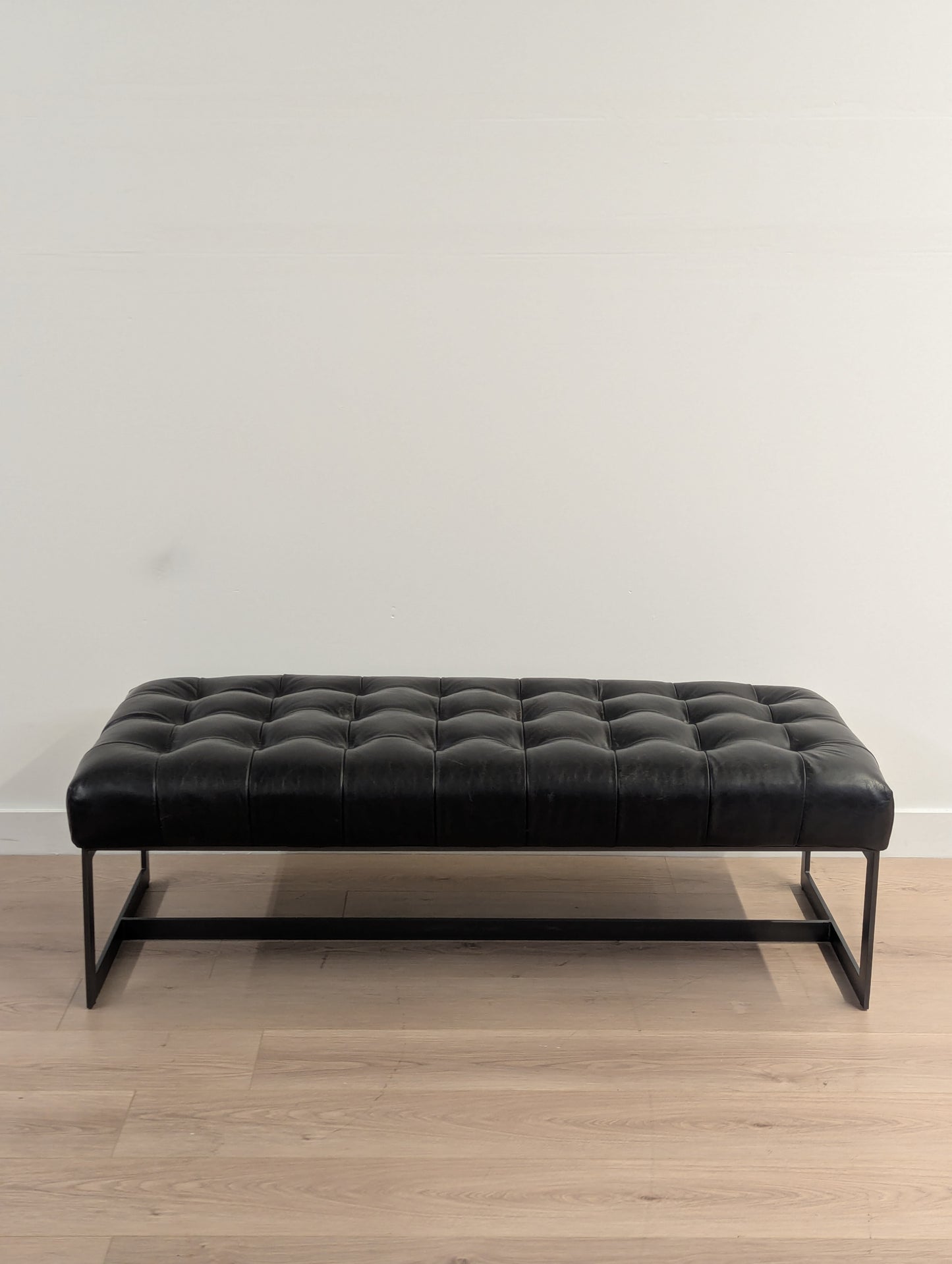 Moe's Wyatt Leather Bench