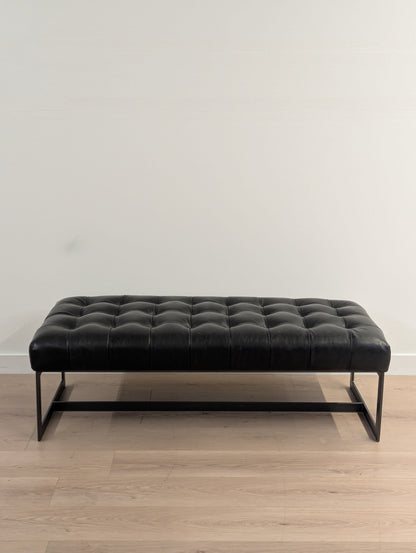 Moe's Wyatt Leather Bench