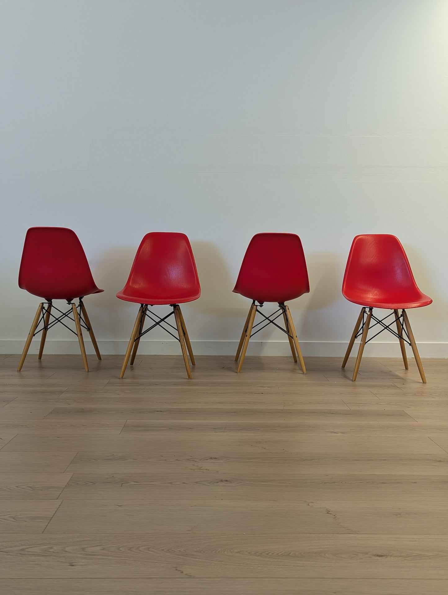Eames Style Eiffel Molded Plastic Chairs (Set of 4)