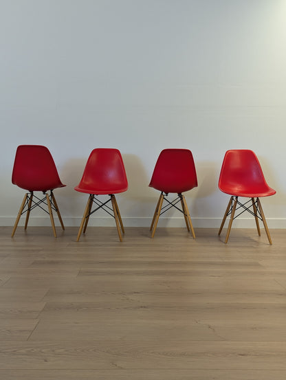 Eames Style Eiffel Molded Plastic Chairs (Set of 4)
