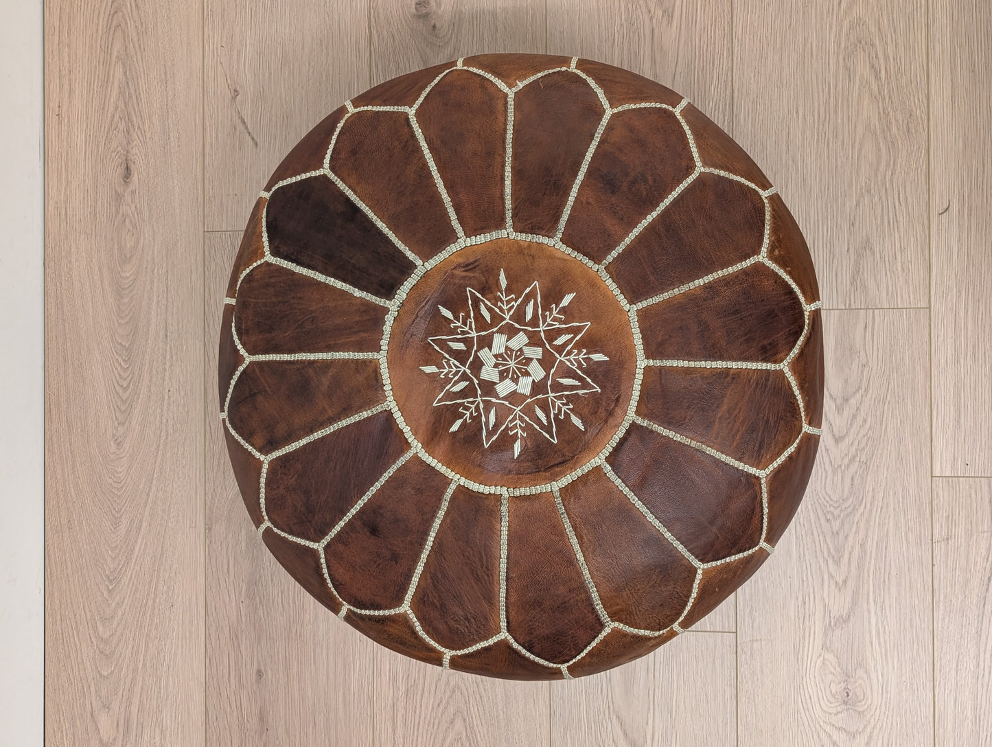 Leather Pouf