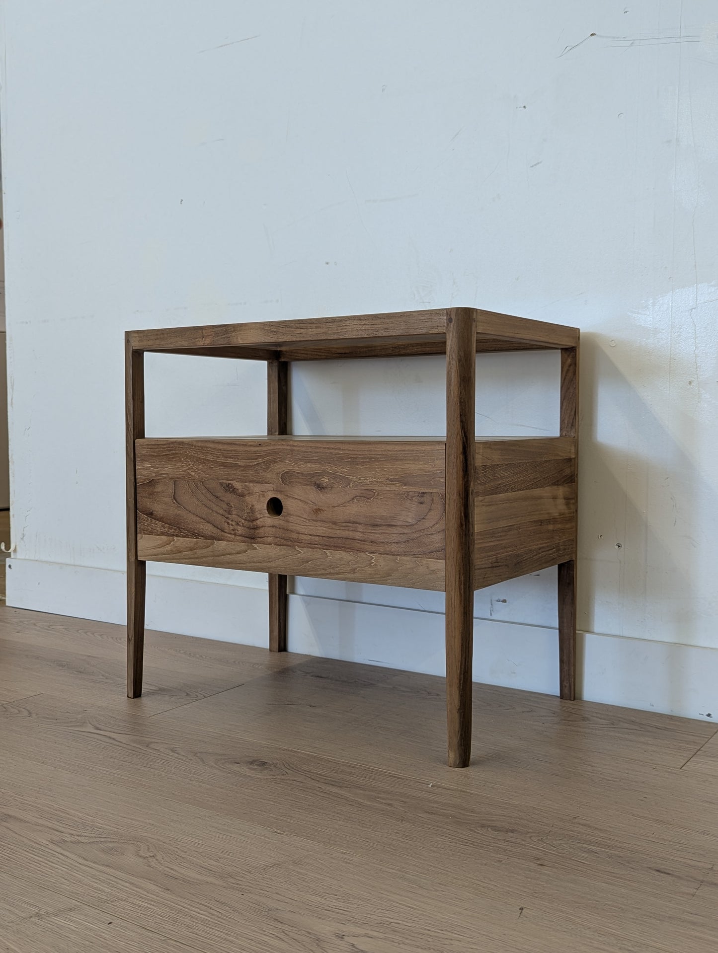 Ethnicraft Spindle Bedside Table with 1 Drawer - Reclaimed Teak