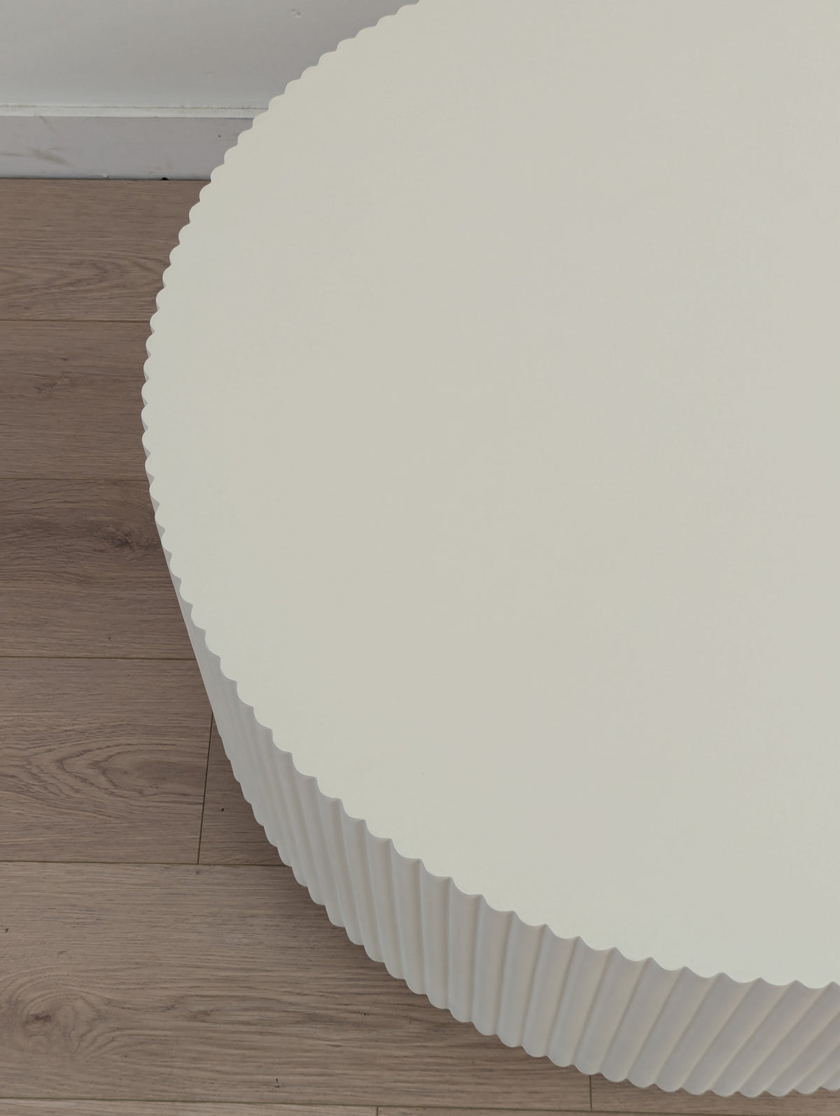 Article Nordens Fluted Coffee Table (Soft White) (on hold)