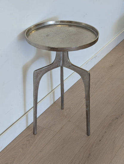 Muse & Merchant Bari Nickel Side Table