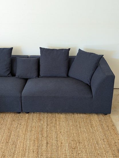 Large Blue Modern Sectional