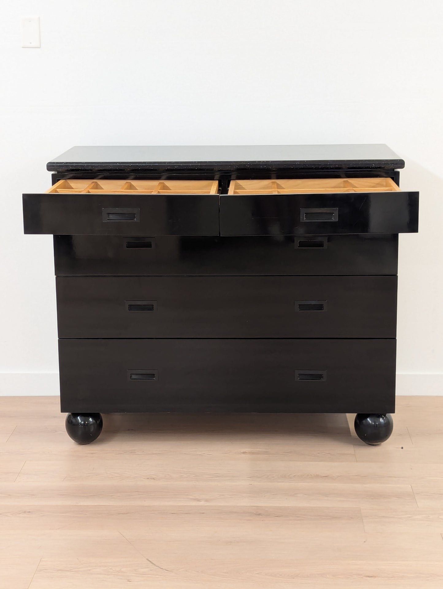 Black Marble Top Dovetail Dresser