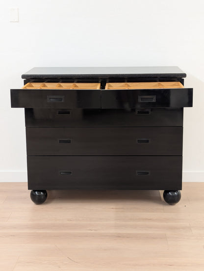 Black Marble Top Dovetail Dresser