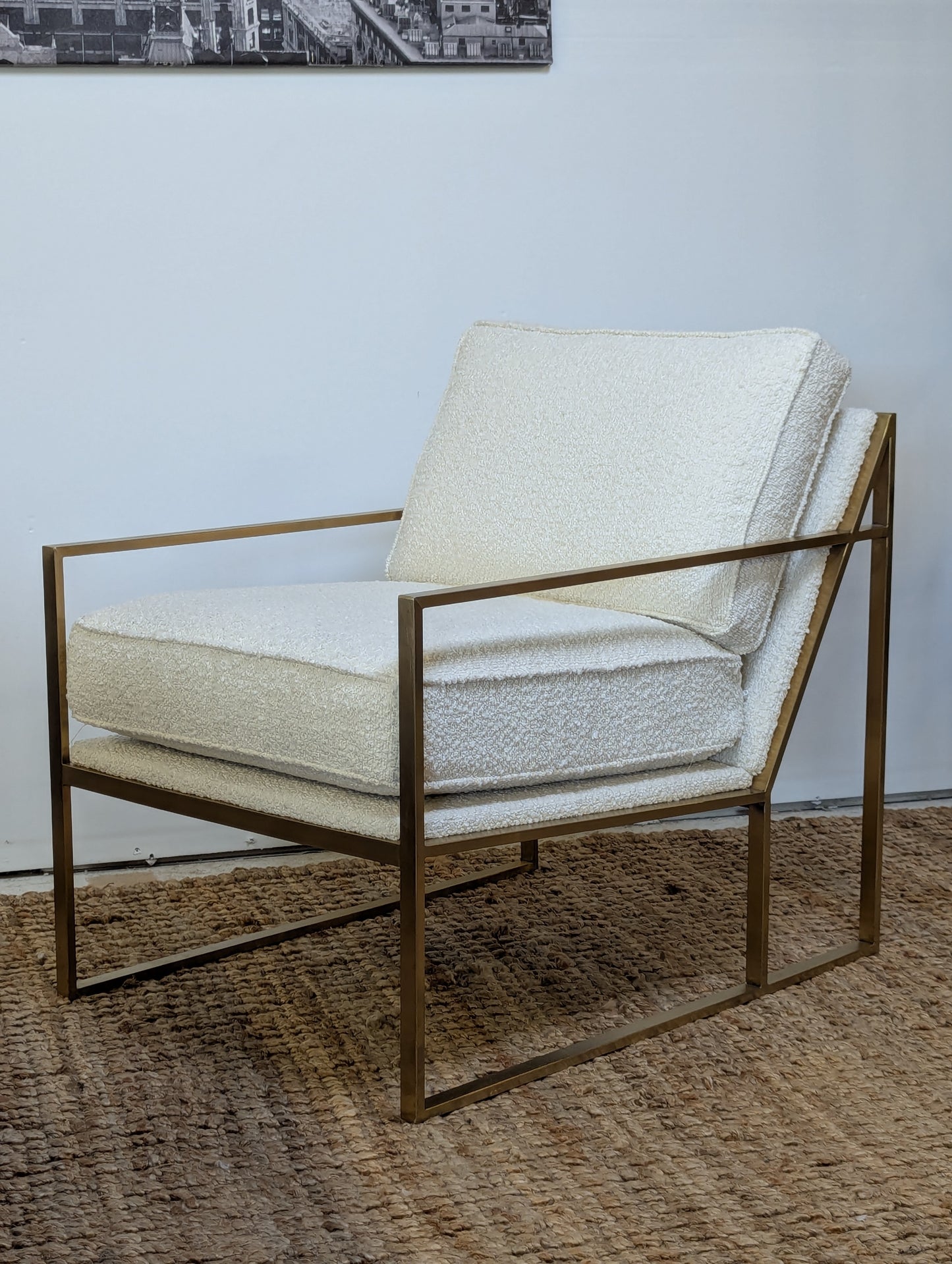 Decor-Rest Boucle Brass Chair (2 Available)