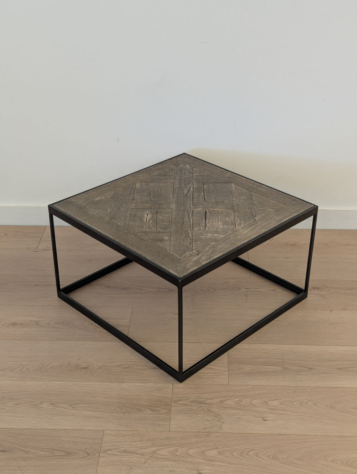 RH Reclaimed Russian Oak Parquet Coffee Table