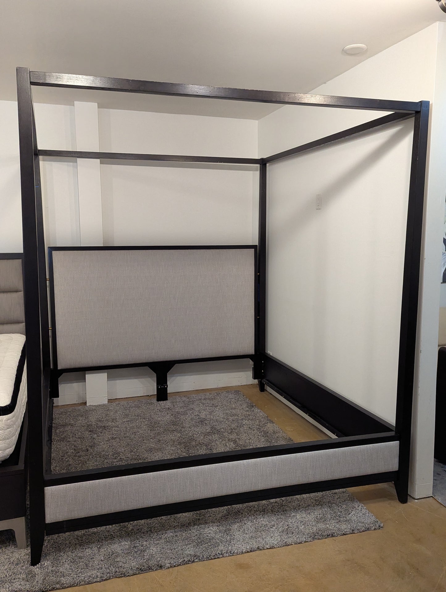 Restoration Hardware Cayden Upholstered Panel Canopy Bed