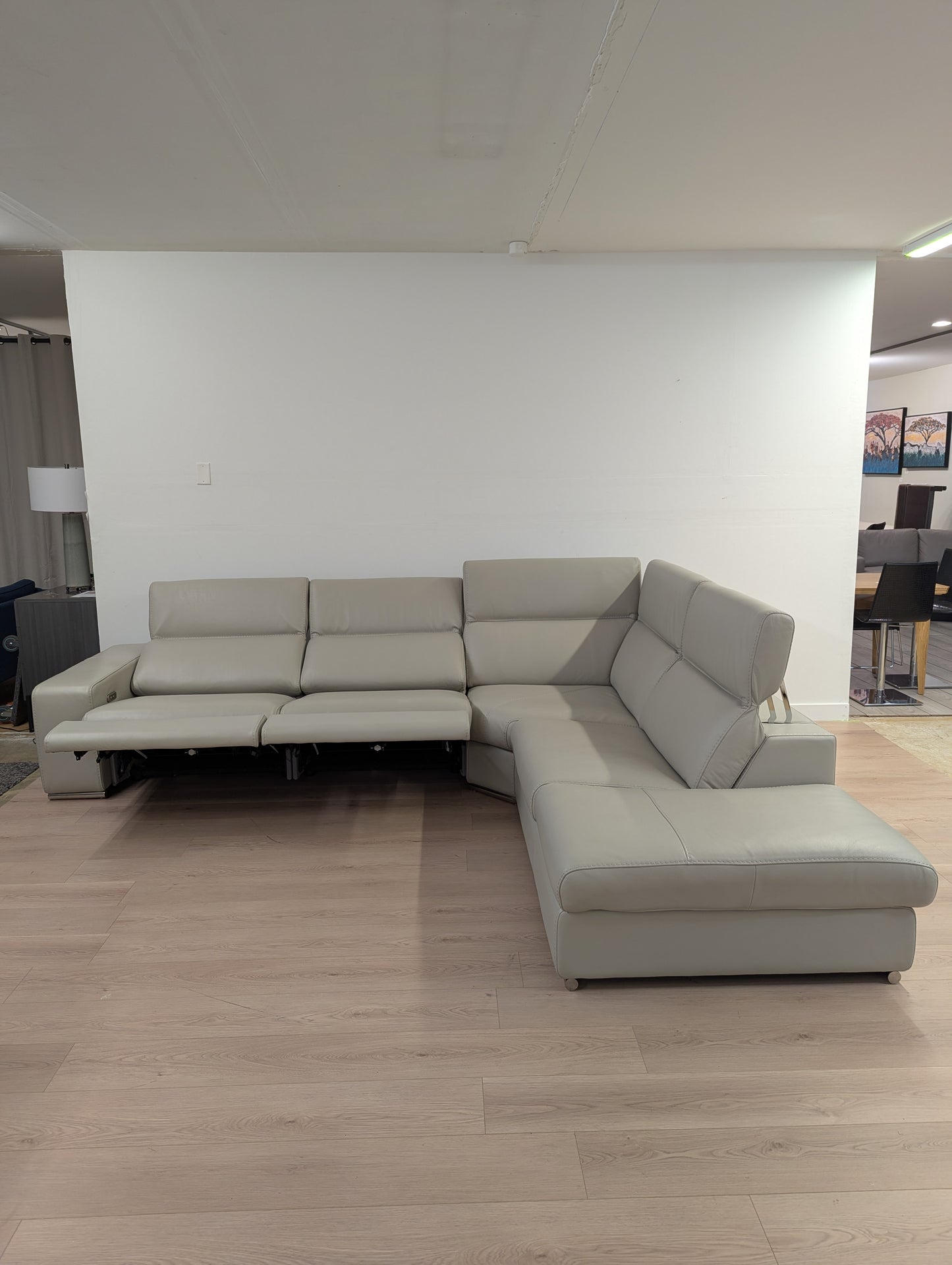 Incanto Zatel Power Reclining Leather Sectional