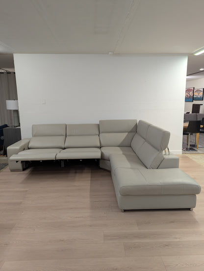 Incanto Zatel Power Reclining Leather Sectional