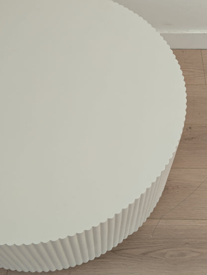 Article Nordens Fluted Coffee Table (Soft White) (on hold)