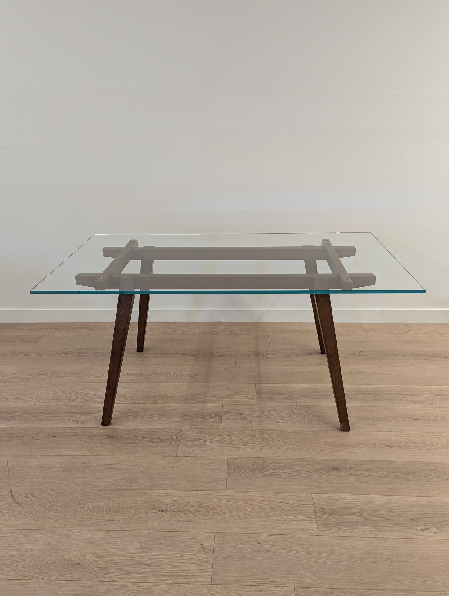 Glass and Wood Dining Table