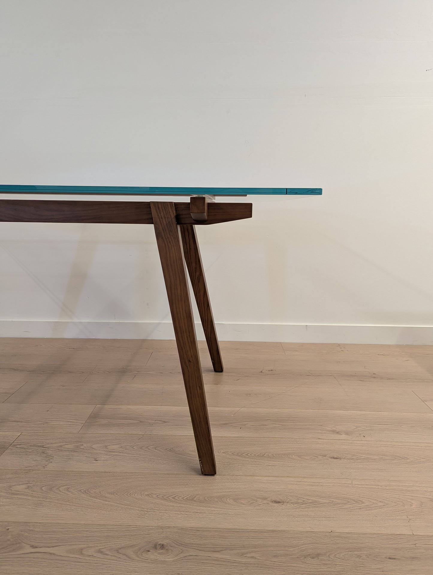 Glass and Wood Dining Table