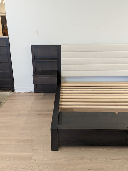 West Bros Furniture Phase Upholstered Bed W/ Nightstands