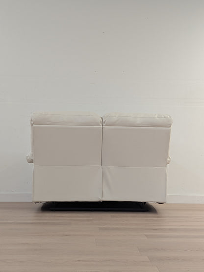 White Leather Loveseat