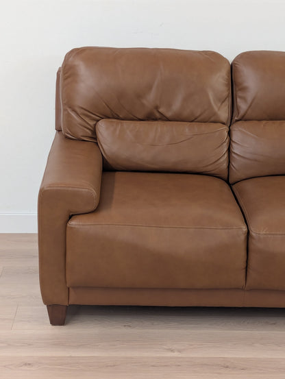 La-Z-Boy Draper Oak Leather Sofa