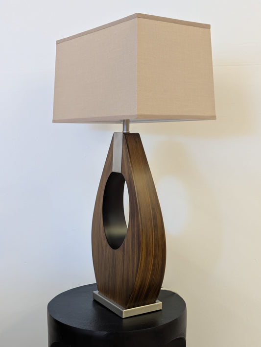 Nova of California Pearson Pecan Wood Lamp