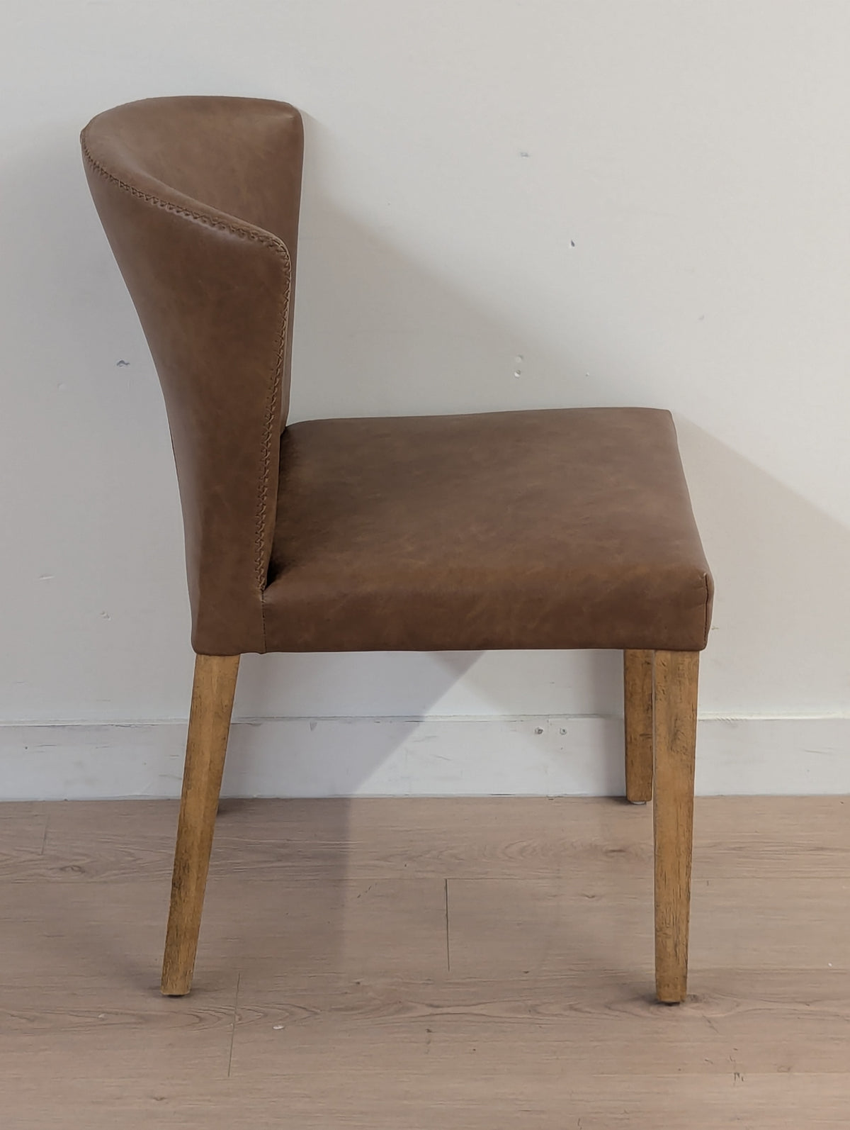 Muse & Merchant Fable Brown Faux Leather Dining Chairs (Set of 2)