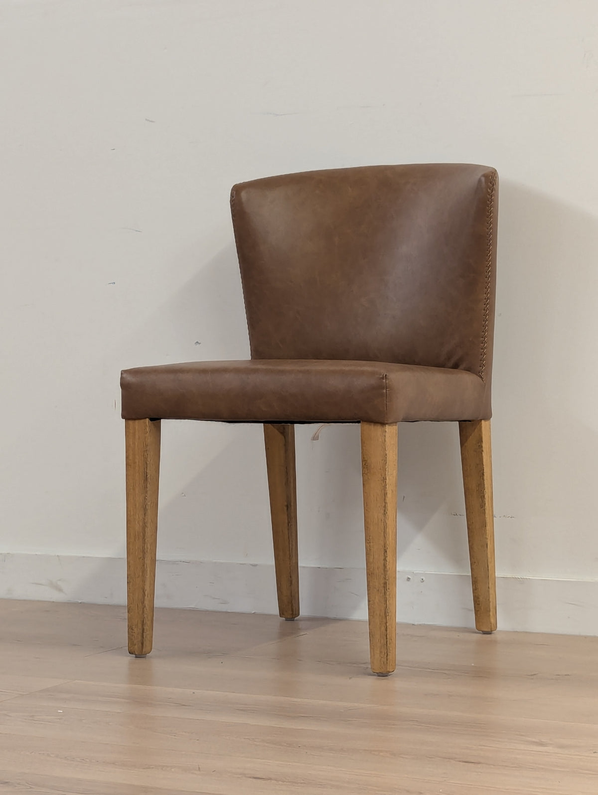 Muse & Merchant Fable Brown Faux Leather Dining Chairs (Set of 2)